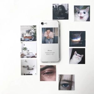 Iphone XR Soft Silicon Clear Case + Square photos